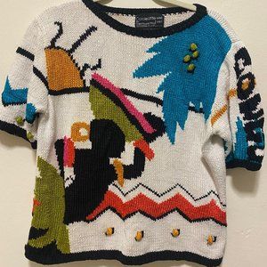 Vintage Carole Little for Sant-Tropez West Hand Knit Sweater tee